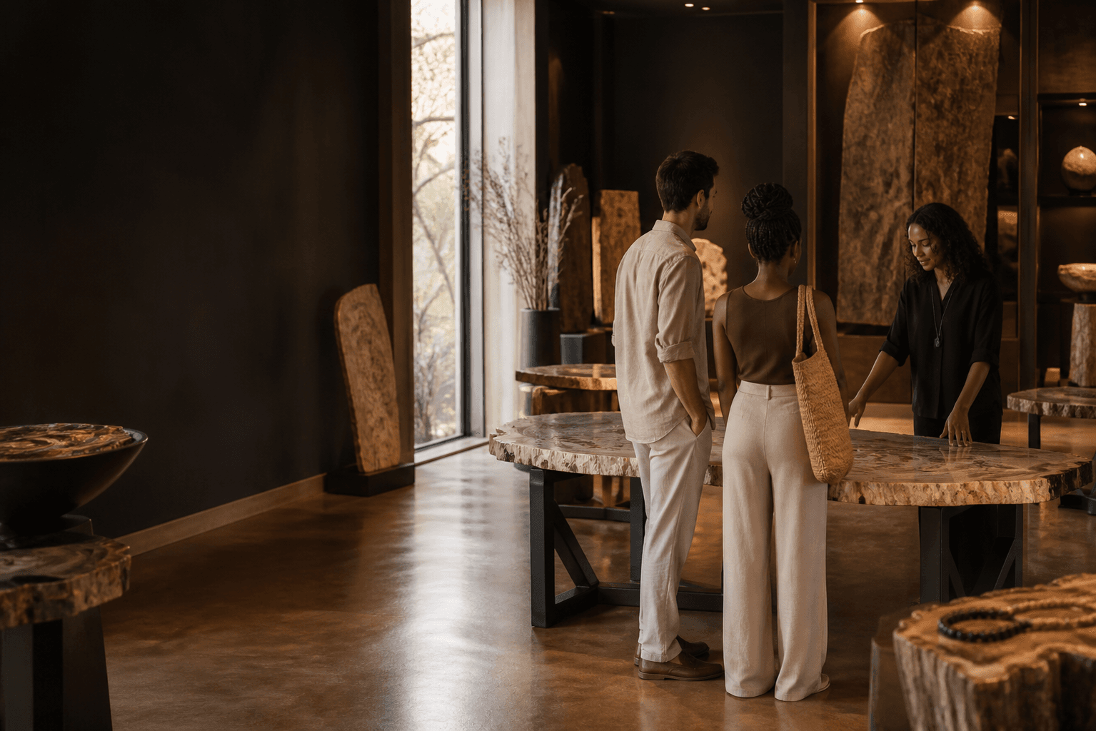 Visualisation éditoriale d'une rencontre dans un showroom MEDUSA